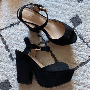 Black Block Heels